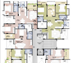 Vishwa Nest - Fourth Floor Plan